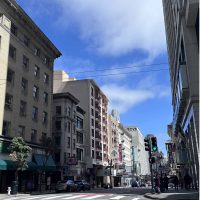 Buildings on either side of a street