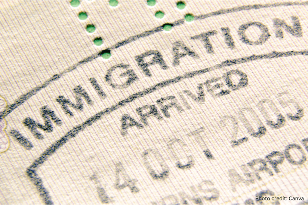 Immigration stamp