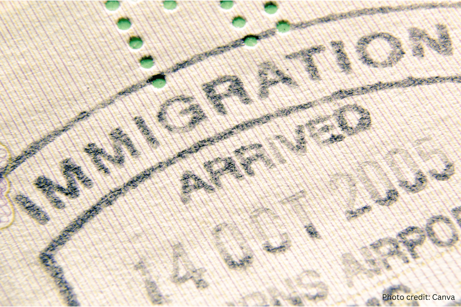 Immigration stamp